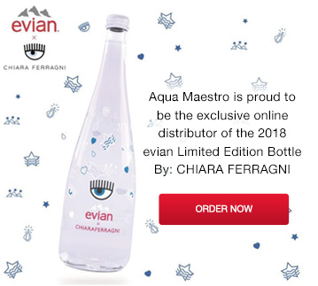 Aqua Maestro is proud to be the exclusive online distributor of the 2017 evian Limited Edition Bottle By: CHIARAFERRAGNI