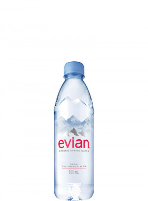 Evian 500mL Still  PET Water Bottle