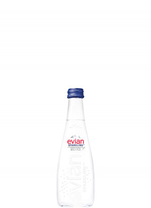 Evian 330mL Sparkling Glass Bottle