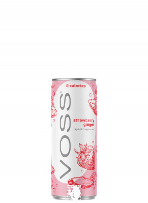 W. Coast Voss 355mL CAN Sparkling Strawberry Ginger 