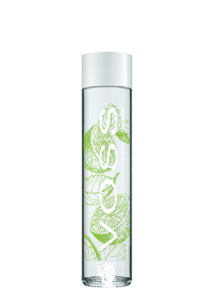 Voss 375mL Glass Sparkling Lime Mint Flavored Water