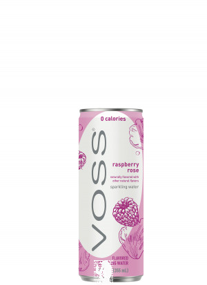 Voss 355mL CAN Sparkling Raspberry Rose Water