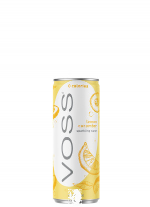 Voss 355mL CAN Sparkling Lemon Cucumber Water