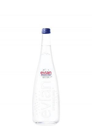 Evian 750mL Sparkling Glass Water