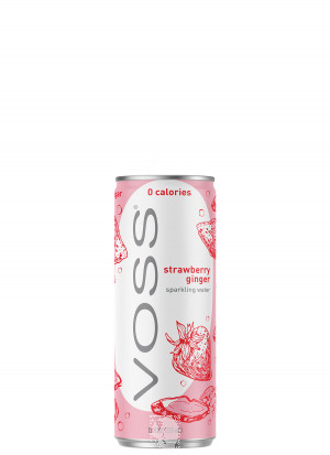 Voss 355mL CAN Sparkling Strawberry Ginger Water