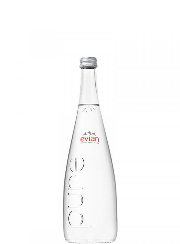 Evian 750mL Still Glass Water