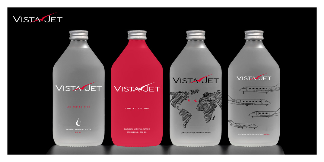 Vista Jet custom Bottle Design