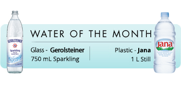 Gerolsteiner/Glass - Jana/Plastic - Water of The Month
