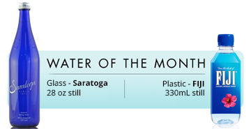 Saratoga - 28oz / Glass - FIJI 330mL/Plastic - Water of The Month